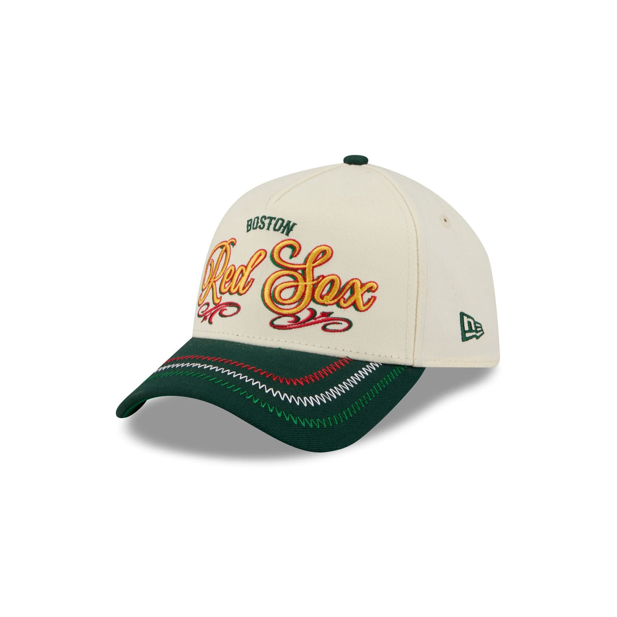 Boston Red Sox Cinco de Mayo Chrome White 9FORTY A-Frame Snapback Hat