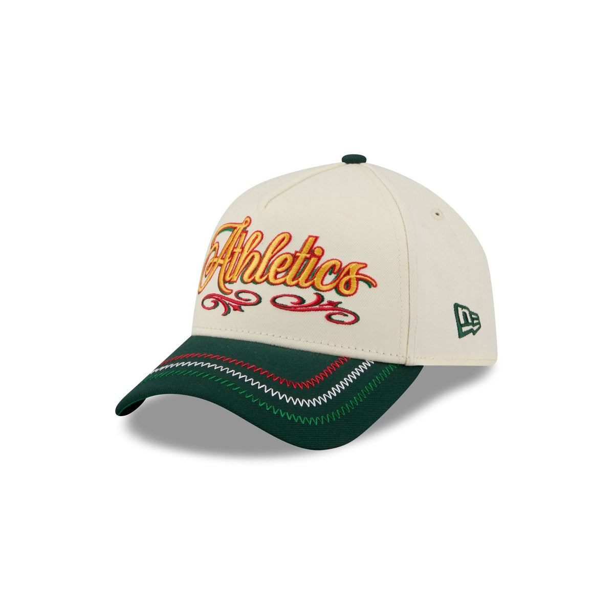 Athletics Cinco de Mayo Chrome White 9FORTY A-Frame Snapback Hat