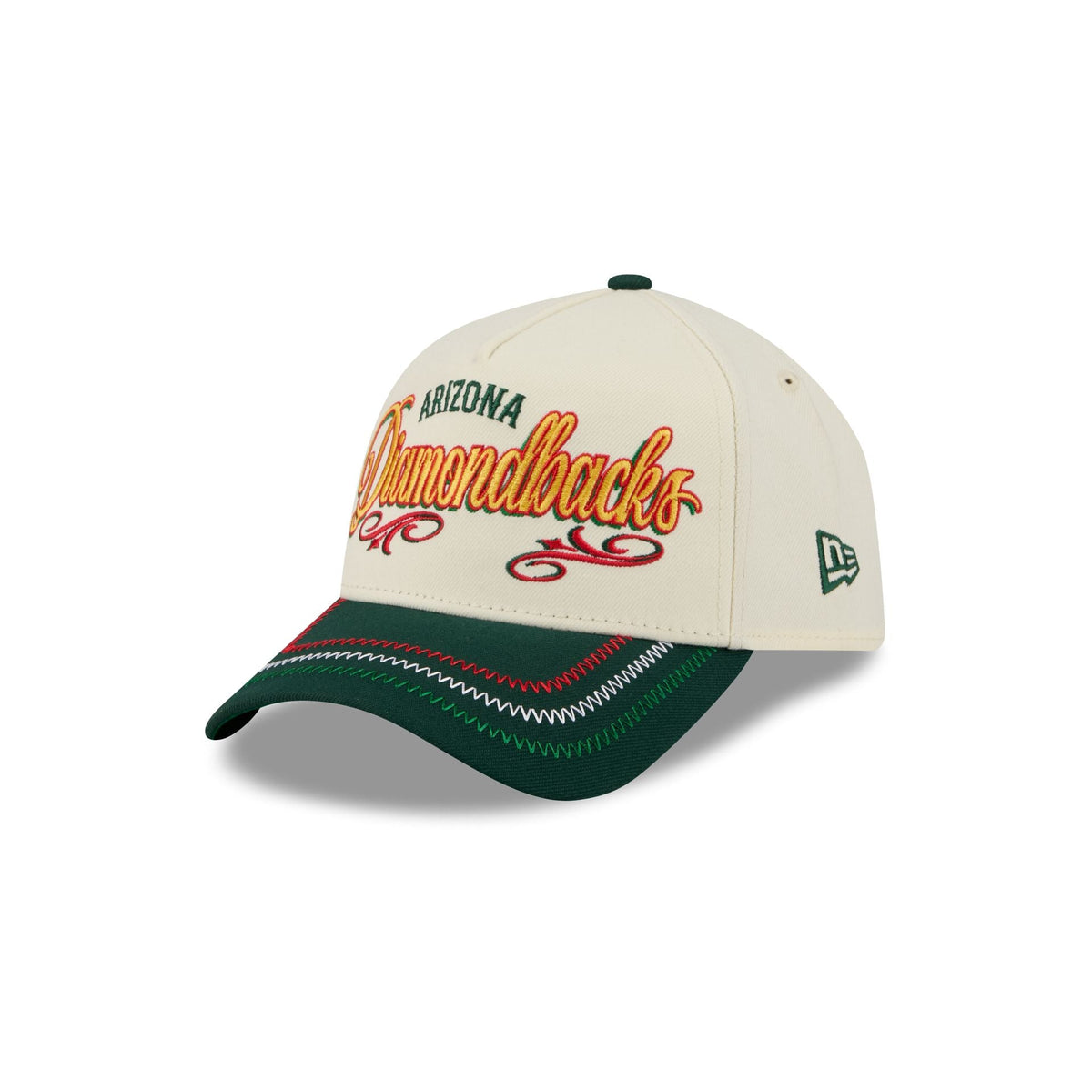 Arizona Diamondbacks Cinco de Mayo Chrome White 9FORTY A-Frame Snapback Hat