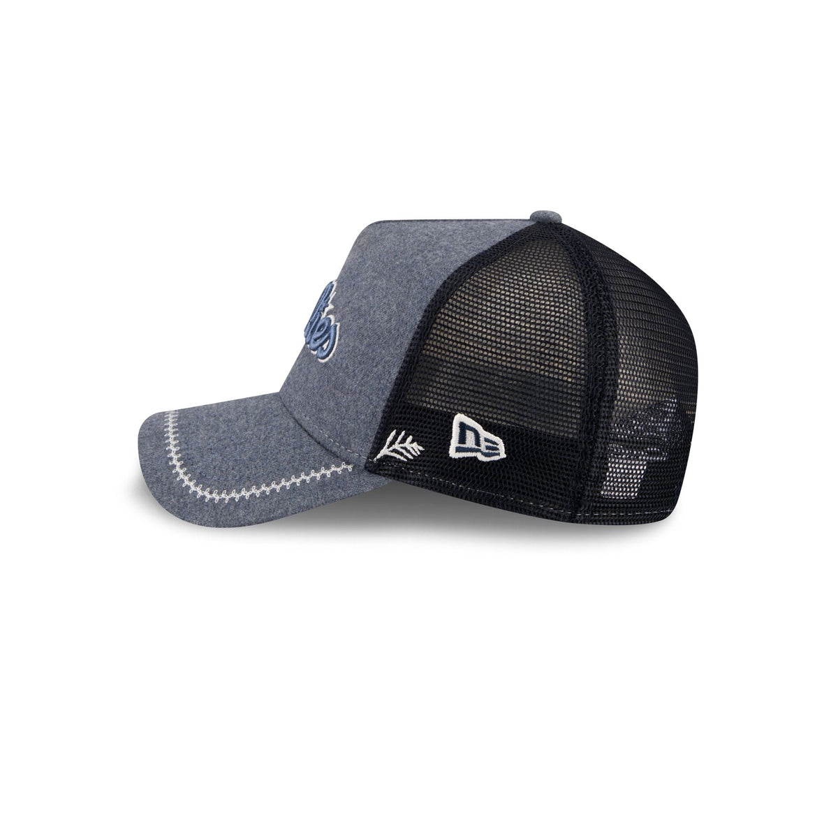 Philadelphia Phillies Navy Brushed Chambray 9FORTY A-Frame Trucker Hat