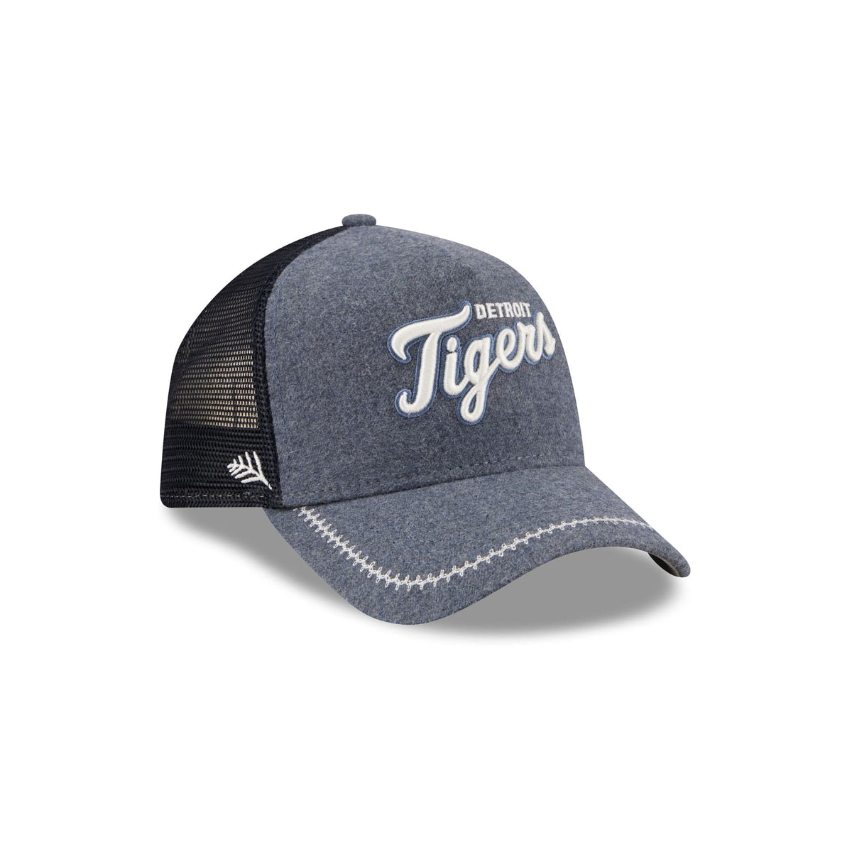 Detroit Tigers Navy Brushed Chambray 9FORTY A-Frame Trucker Hat