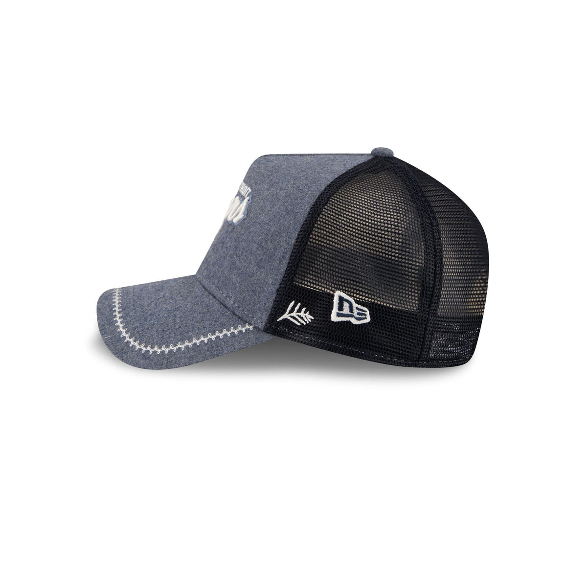 Detroit Tigers Navy Brushed Chambray 9FORTY A-Frame Trucker Hat