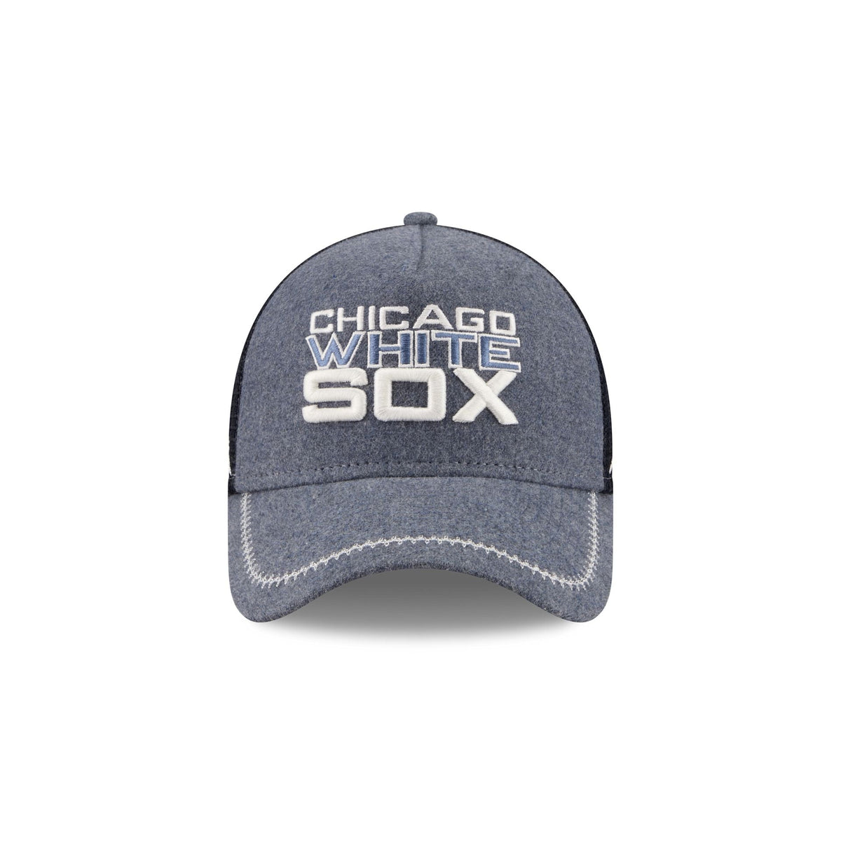Chicago White Sox Navy Brushed Chambray 9FORTY A-Frame Trucker Hat