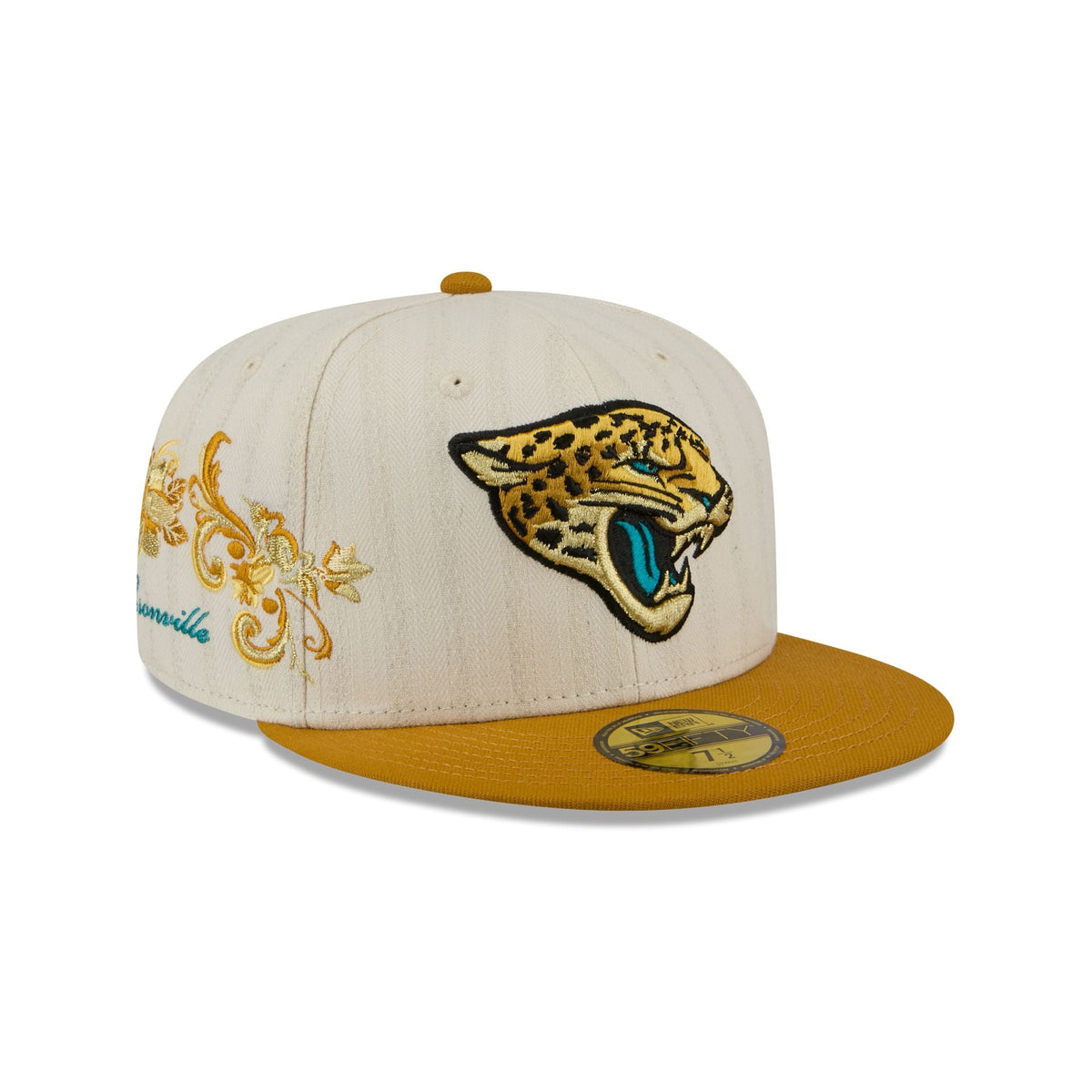 Jacksonville Jaguars Chrome Herringbone 59FIFTY Fitted Hat