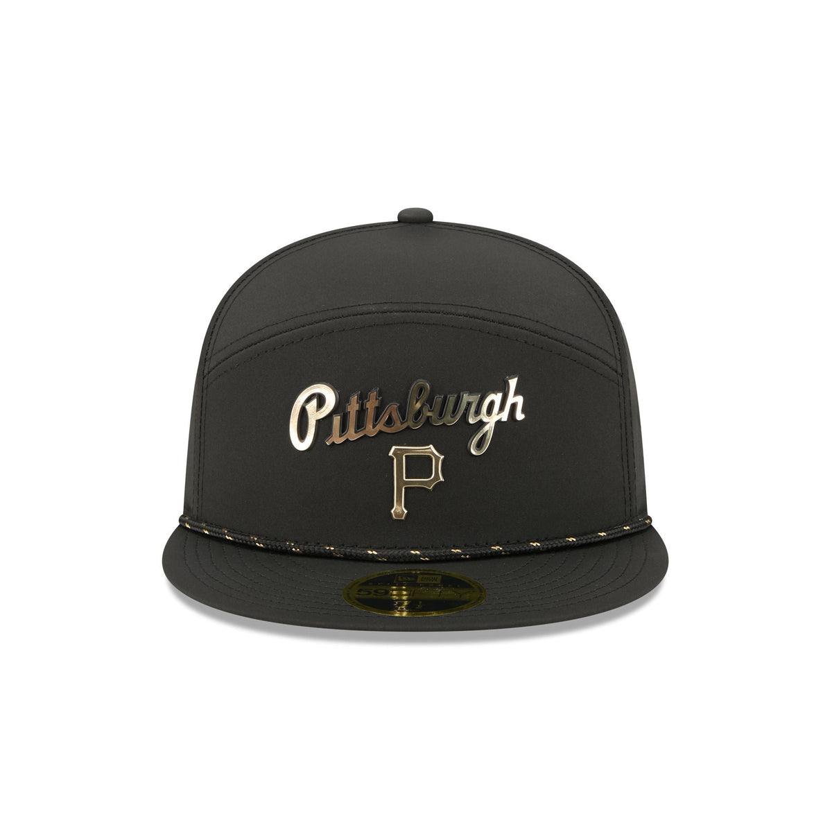 Pittsburgh Pirates Gold Logo Rope Split Panel 59FIFTY Fitted Hat