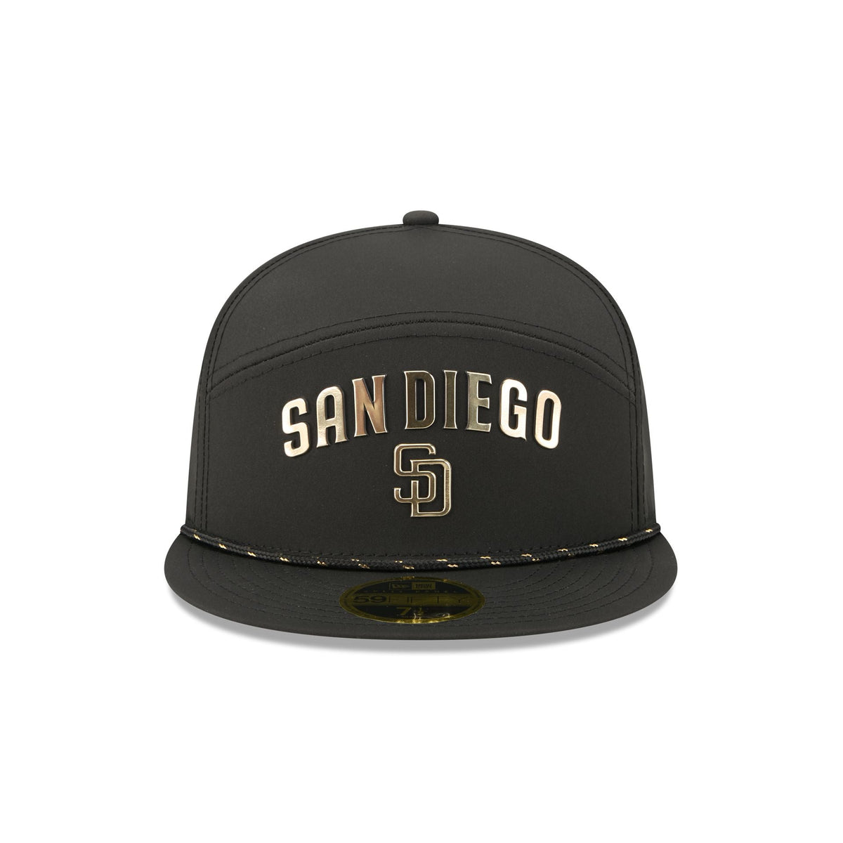 San Diego Padres Gold Logo Rope Split Panel 59FIFTY Fitted Hat