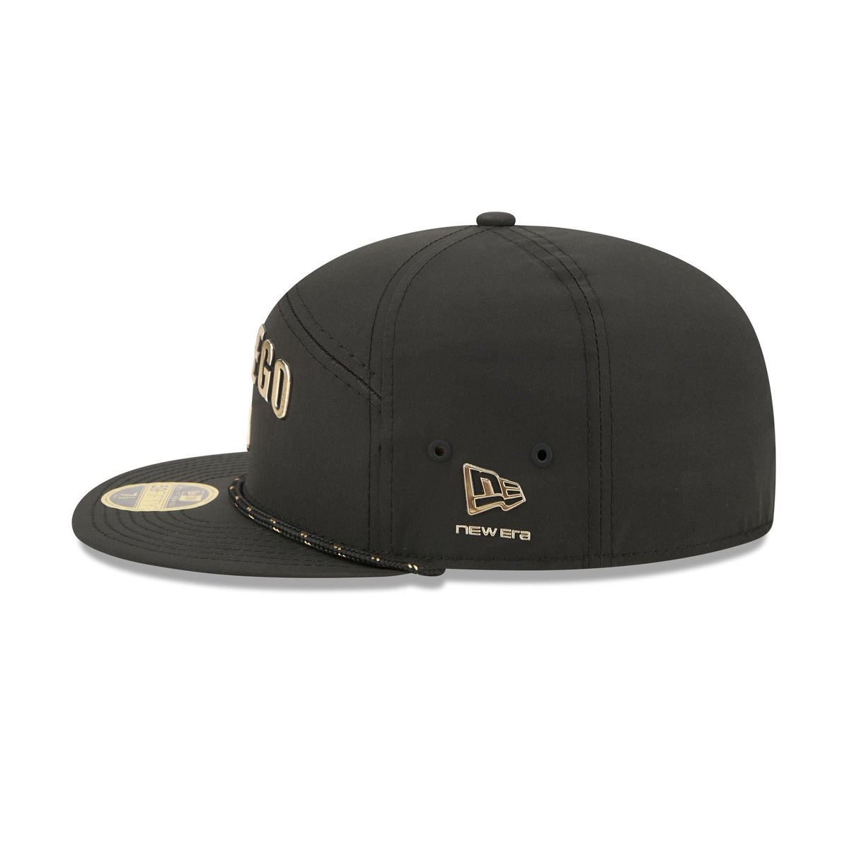 San Diego Padres Gold Logo Rope Split Panel 59FIFTY Fitted Hat