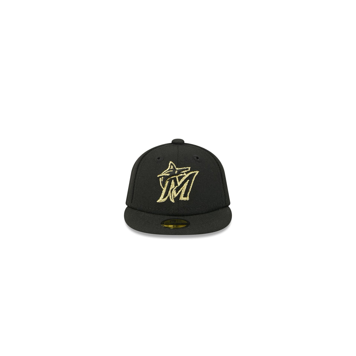 Miami Marlins Gold Logo Mini 59FIFTY Fitted Hat