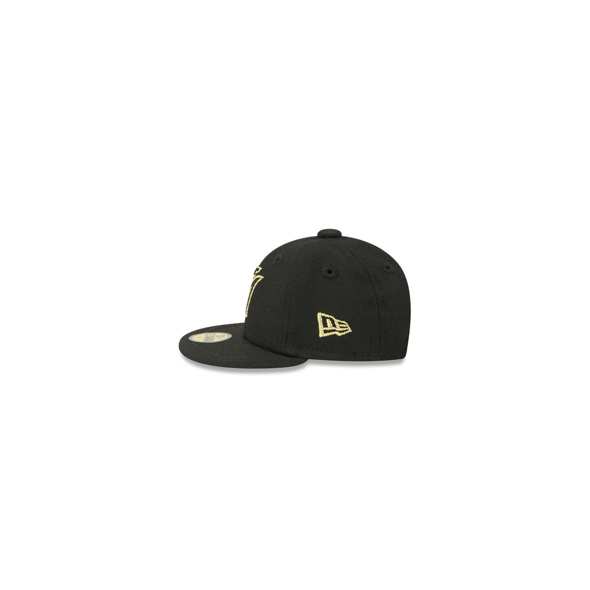 Miami Marlins Gold Logo Mini 59FIFTY Fitted Hat