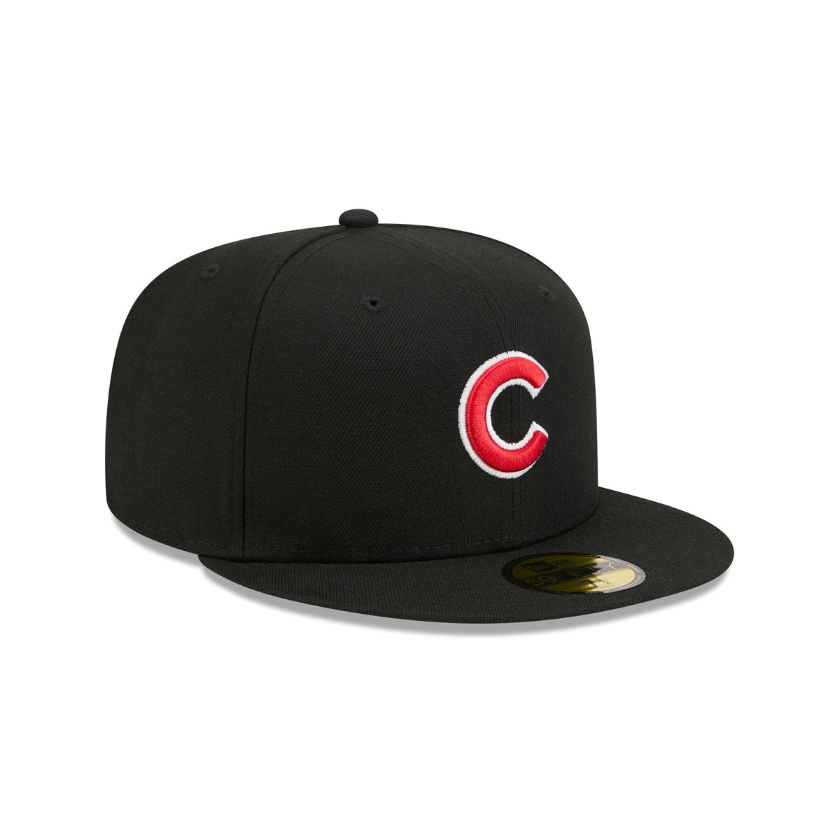 Chicago Cubs Black Basic 59FIFTY Fitted Hat