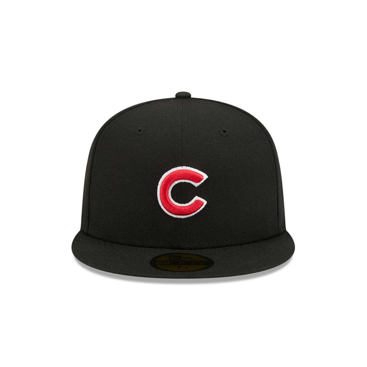 Chicago Cubs Black Basic 59FIFTY Fitted Hat