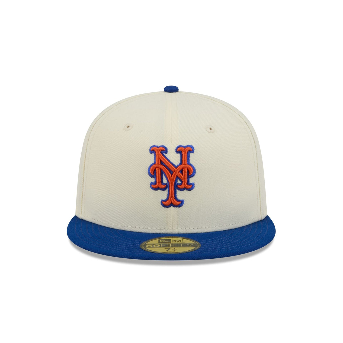 New York Mets Chrome White Basic 59FIFTY Fitted Hat