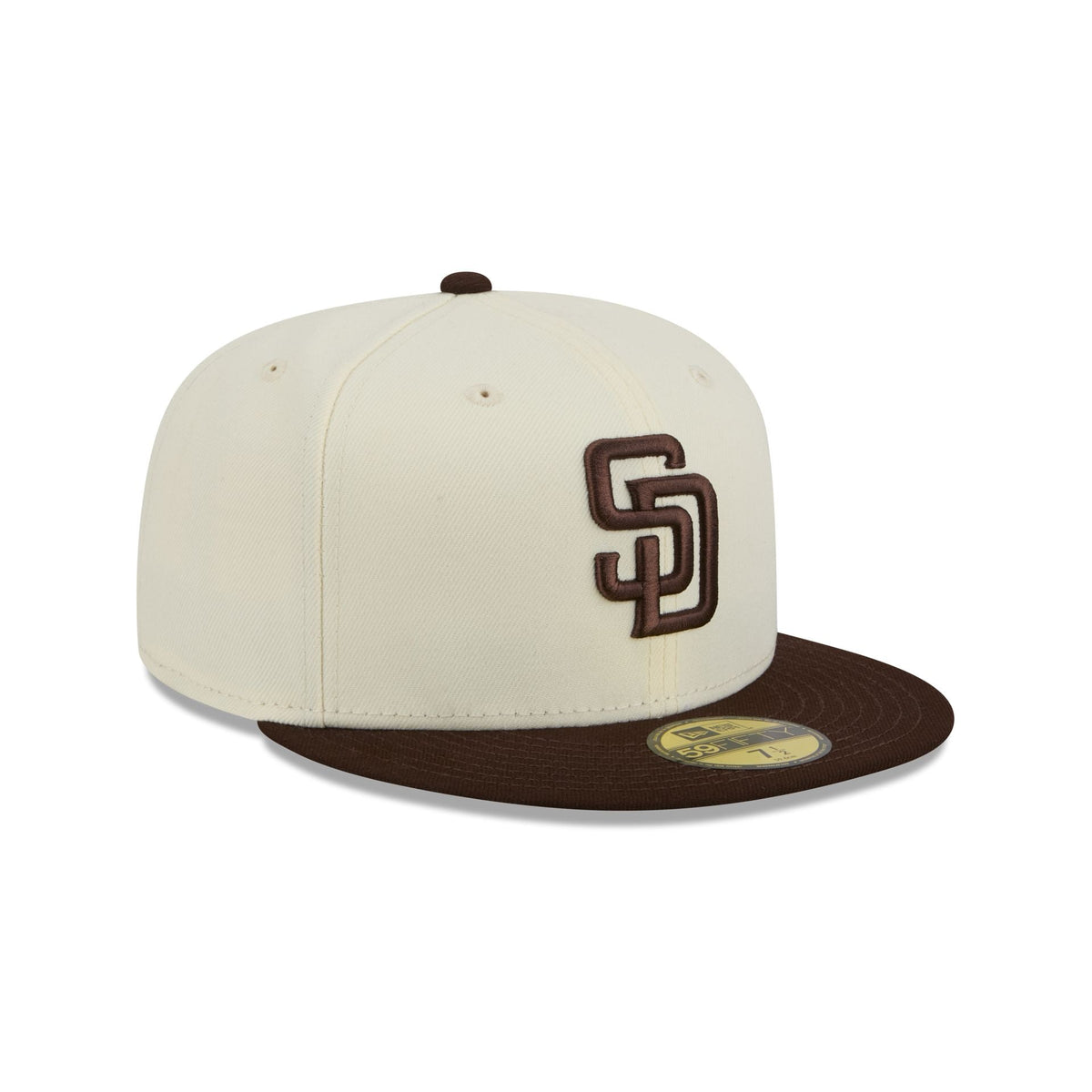 San Diego Padres Chrome White Basic 59FIFTY Fitted Hat