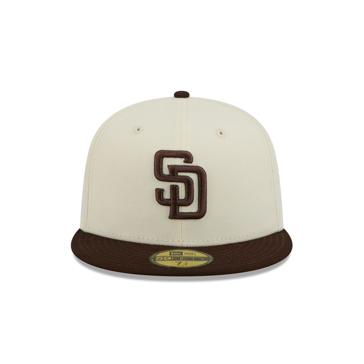 San Diego Padres Chrome White Basic 59FIFTY Fitted Hat