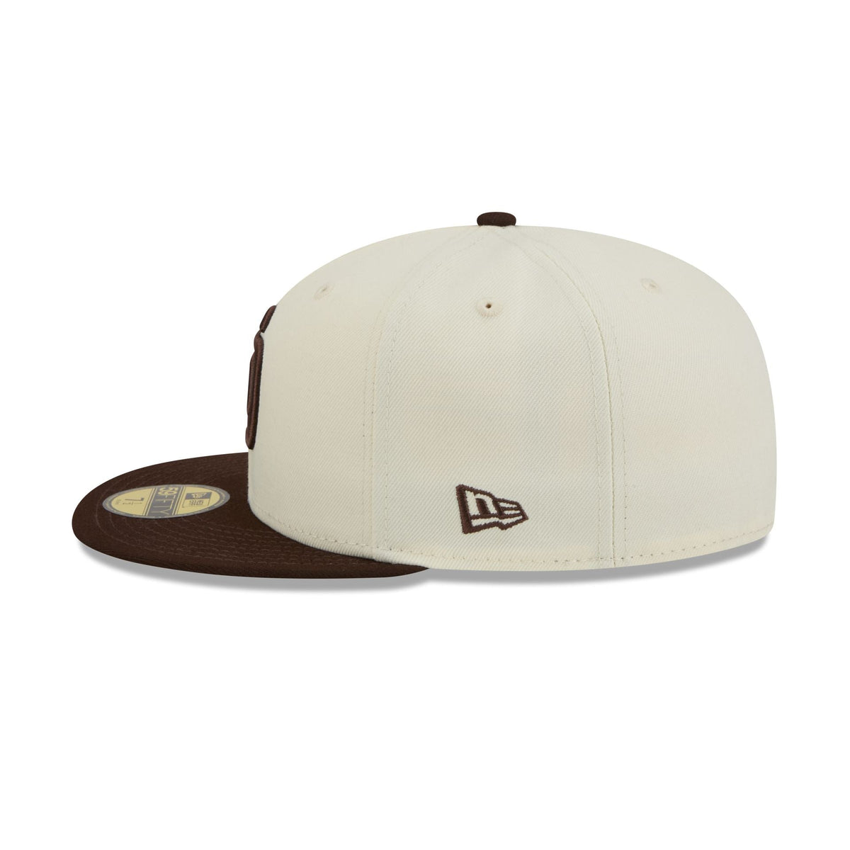San Diego Padres Chrome White Basic 59FIFTY Fitted Hat