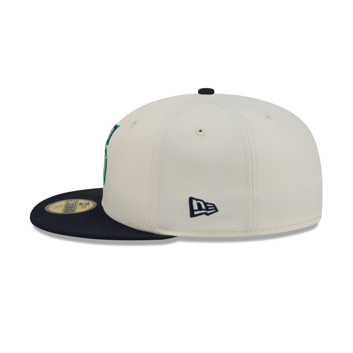 Seattle Mariners Chrome White Basic 59FIFTY Fitted Hat
