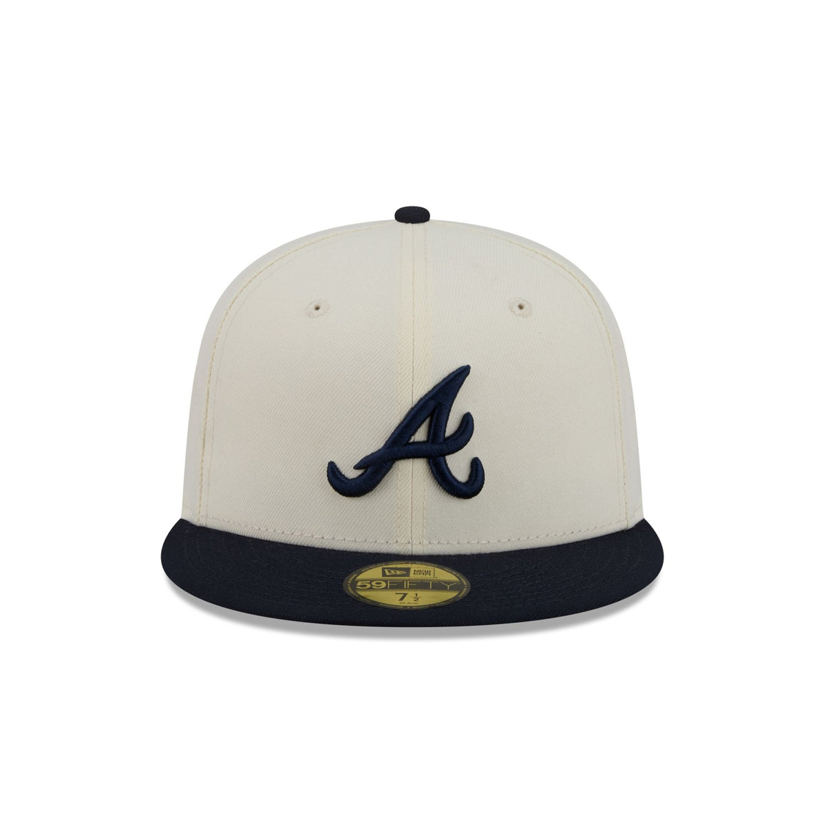 Atlanta Braves Chrome White Basic 59FIFTY Fitted Hat