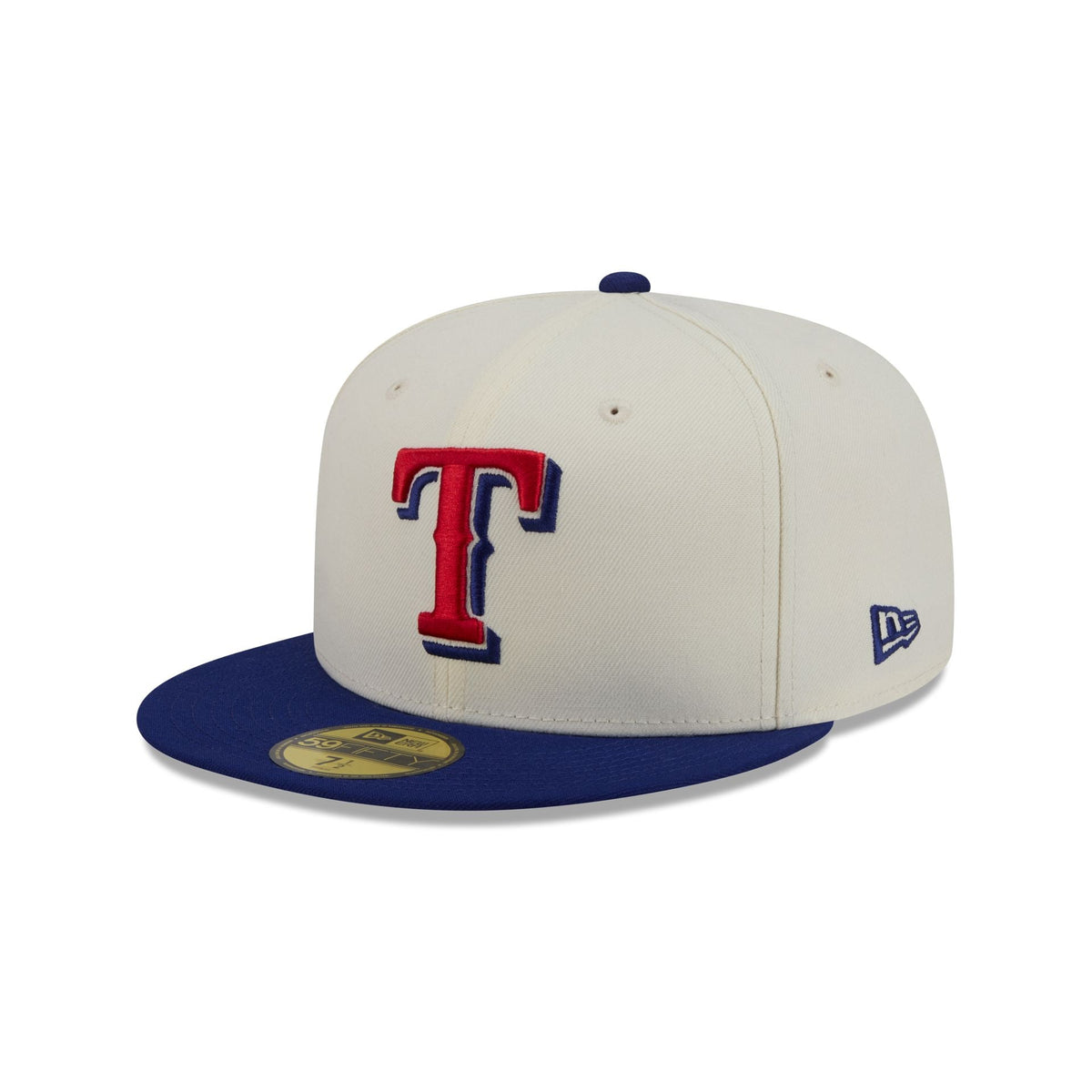 Texas Rangers Chrome White Basic 59FIFTY Fitted Hat