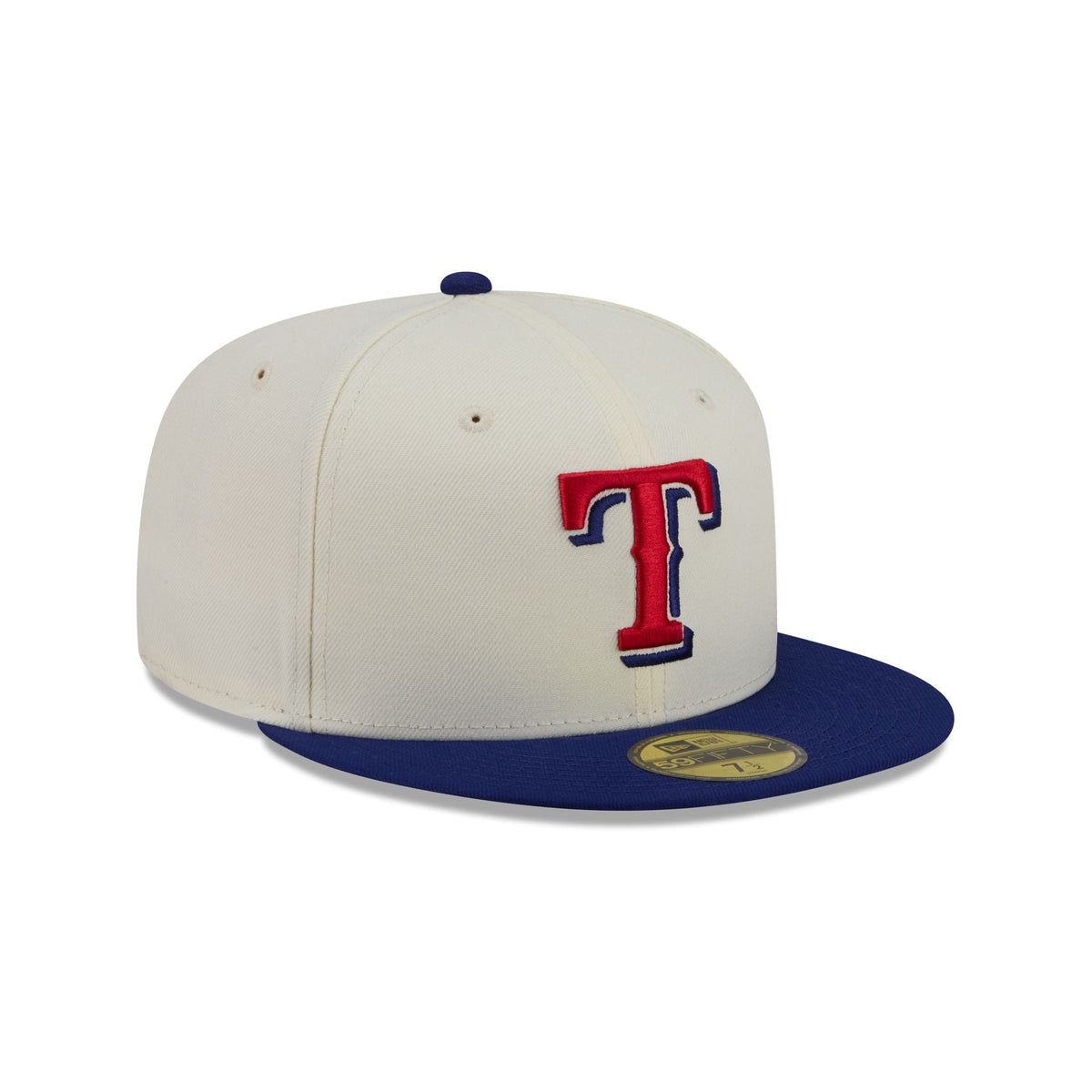 Texas Rangers Chrome White Basic 59FIFTY Fitted Hat