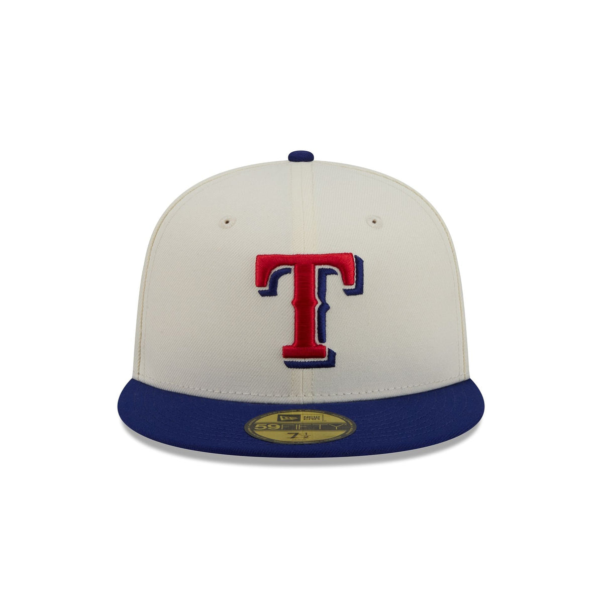 Texas Rangers Chrome White Basic 59FIFTY Fitted Hat