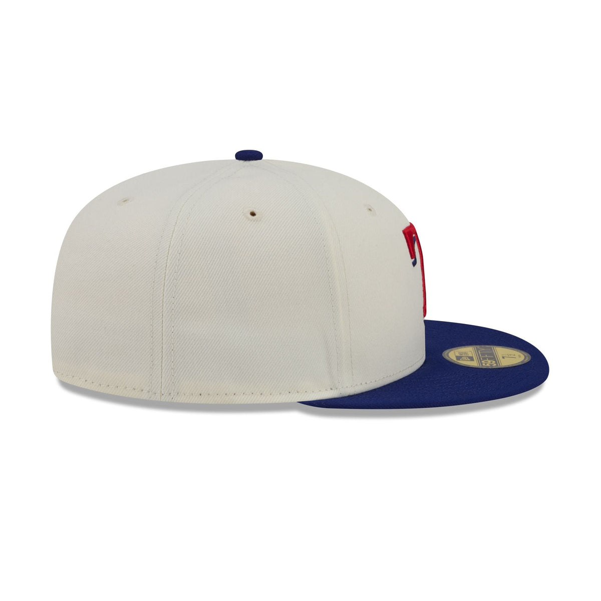 Texas Rangers Chrome White Basic 59FIFTY Fitted Hat