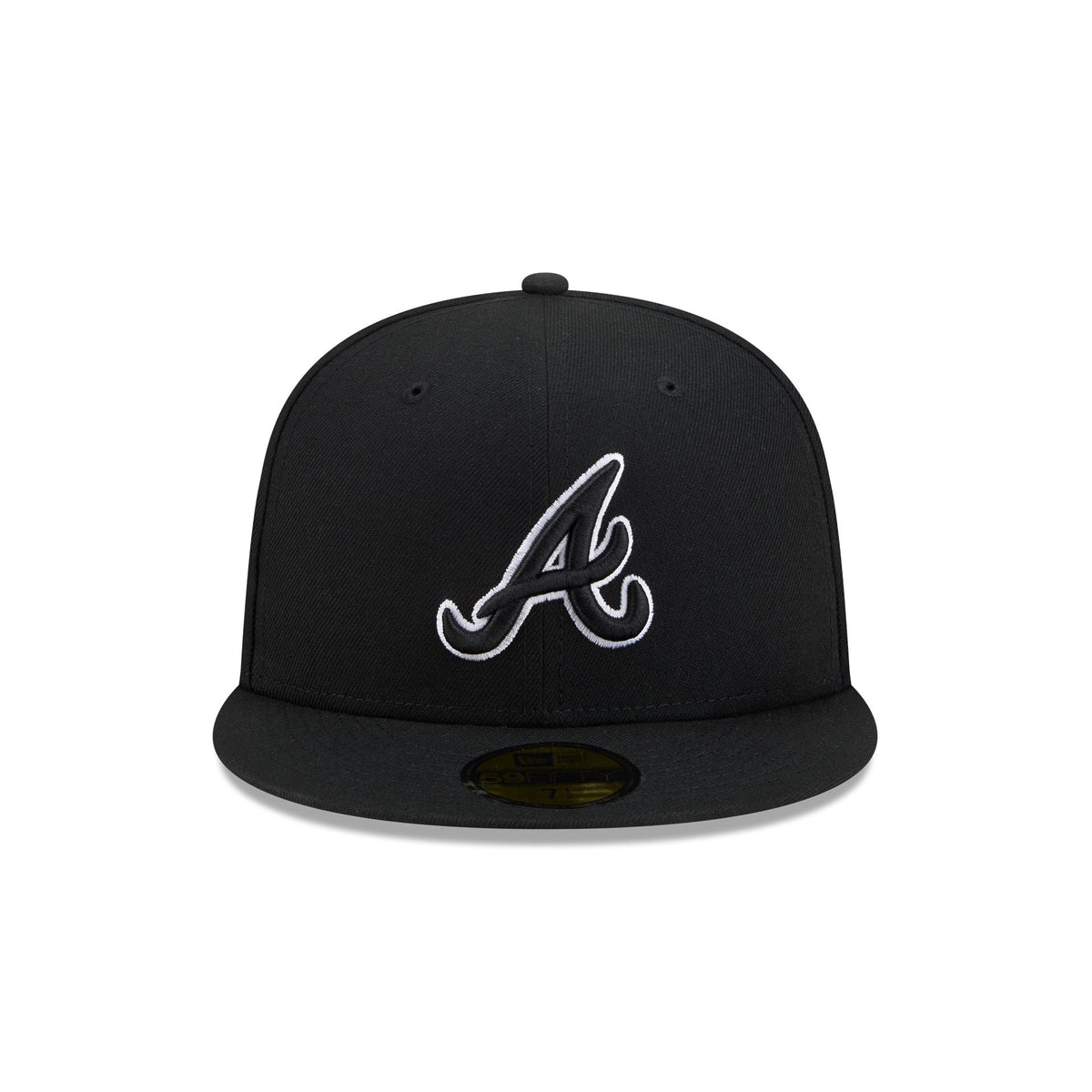 Atlanta Braves Black and White Basic 59FIFTY Fitted Hat