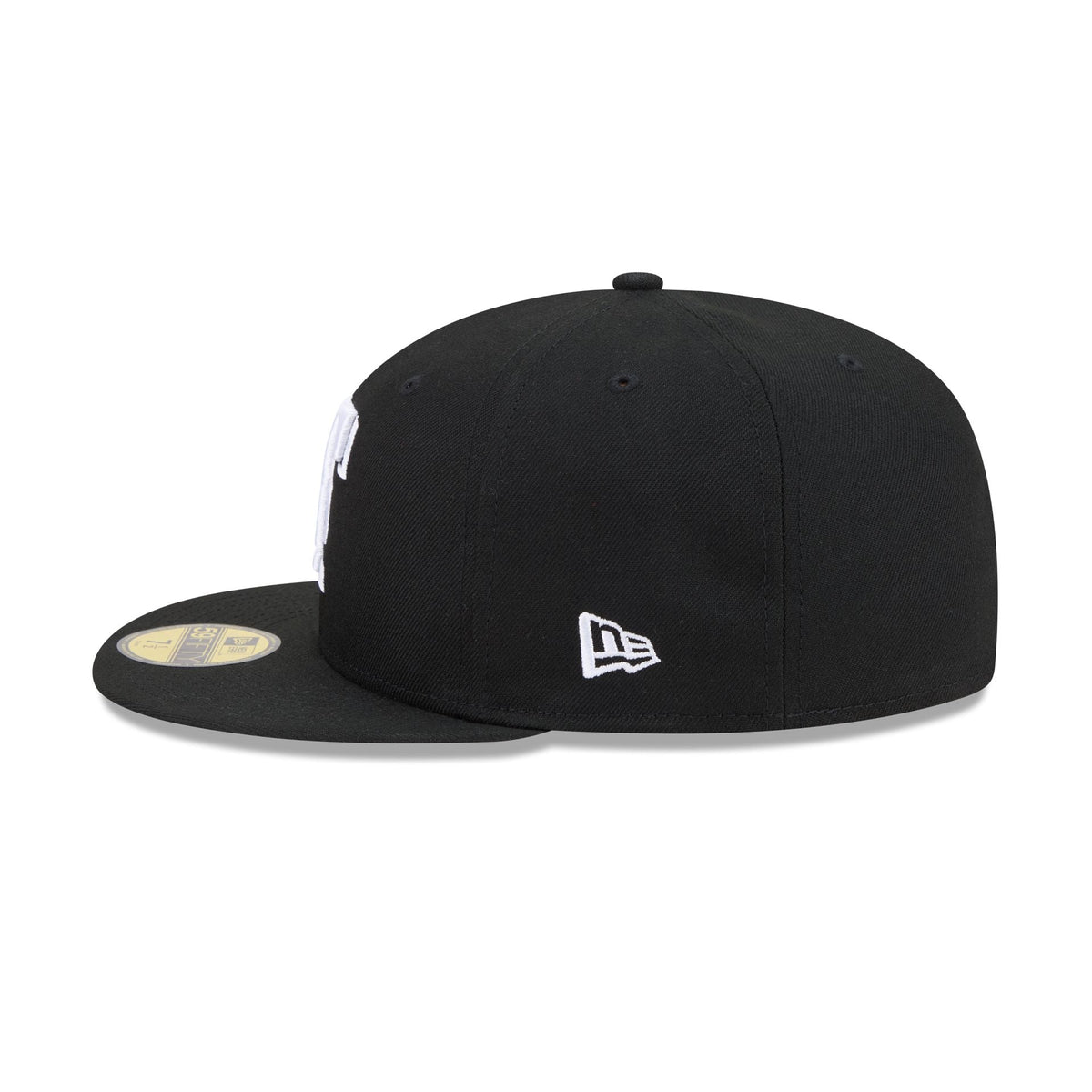 Texas Rangers Black and White Basic 59FIFTY Fitted Hat