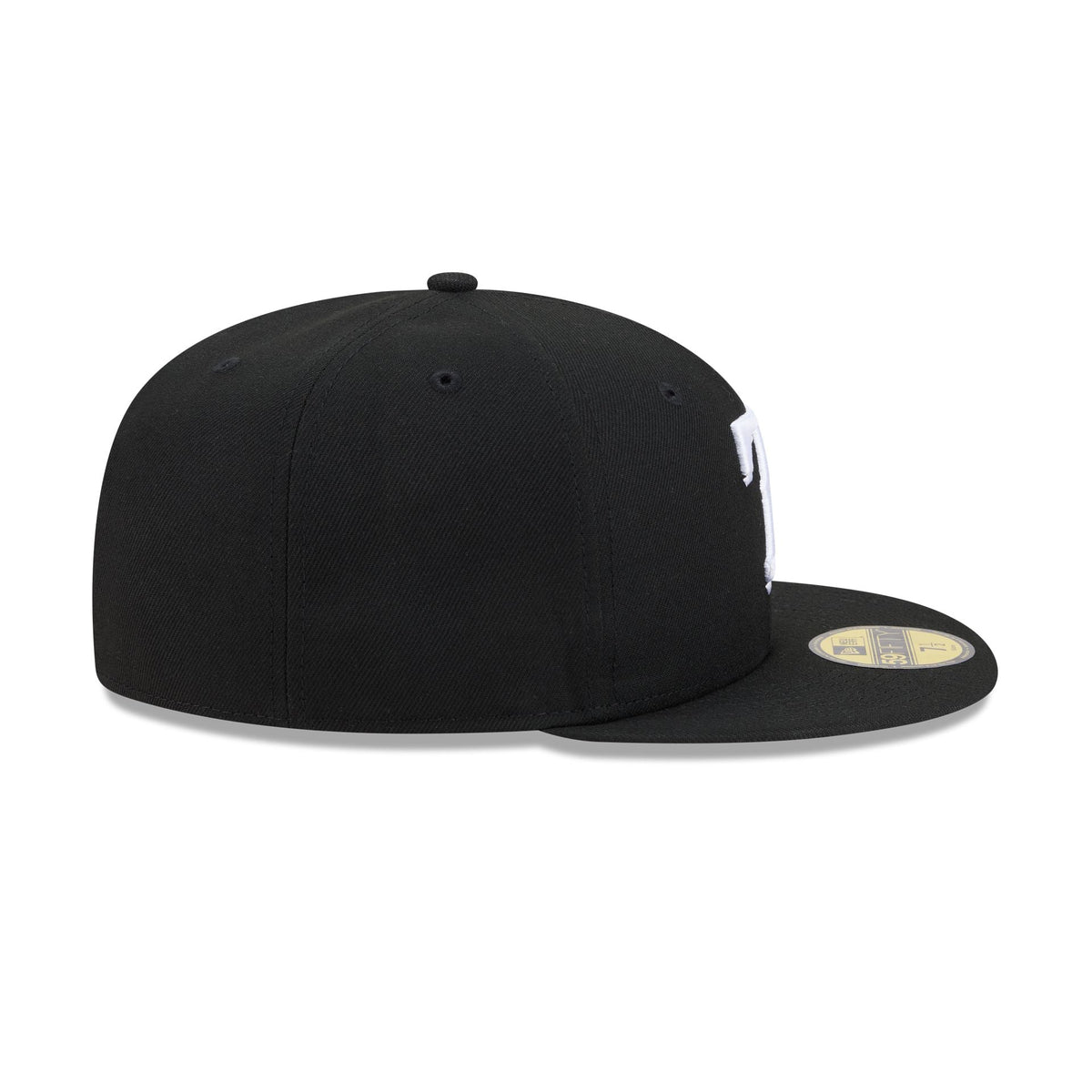 Texas Rangers Black and White Basic 59FIFTY Fitted Hat