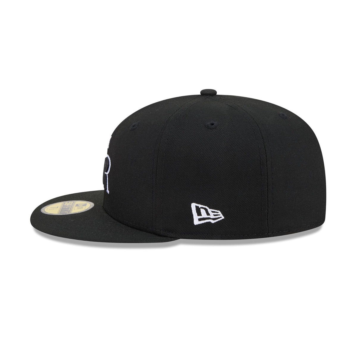 Colorado Rockies Black and White Basic 59FIFTY Fitted Hat