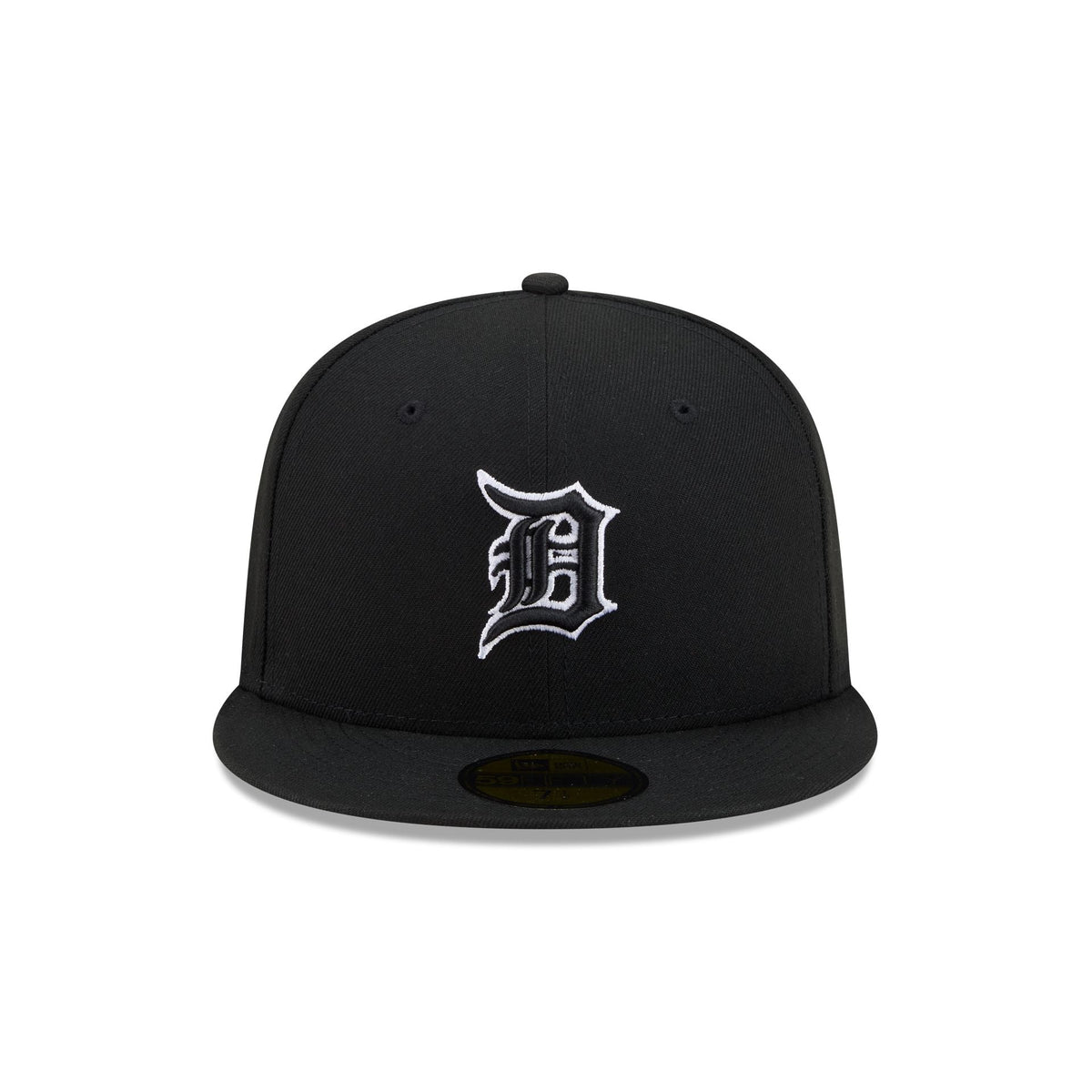 Detroit Tigers Black and White Basic 59FIFTY Fitted Hat