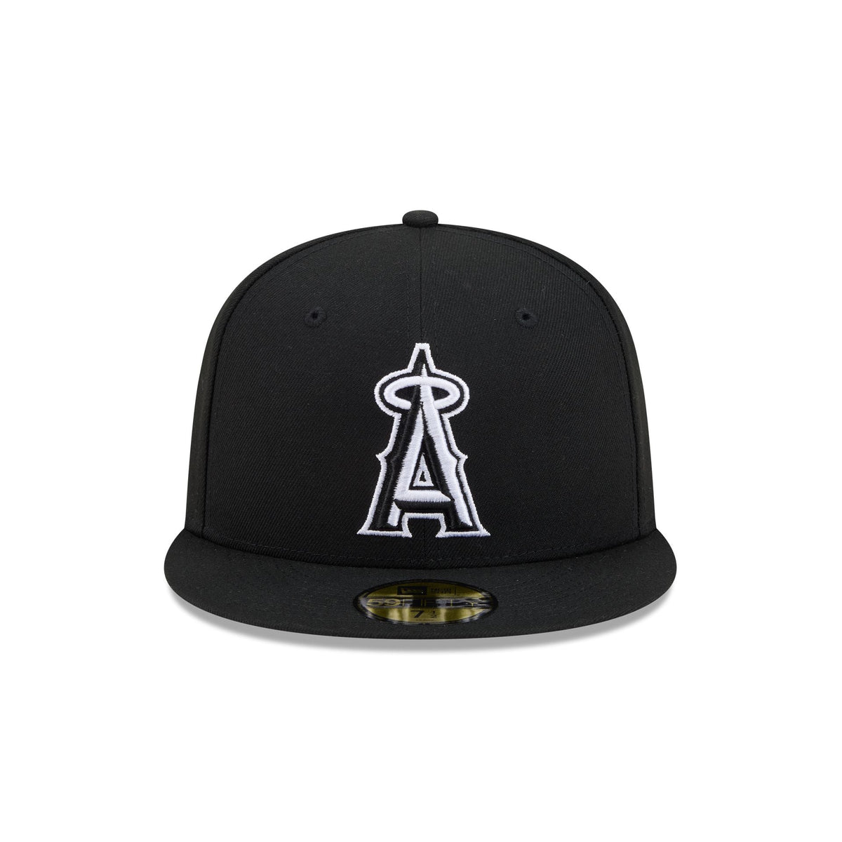 Los Angeles Angels Black and White Basic 59FIFTY Fitted Hat