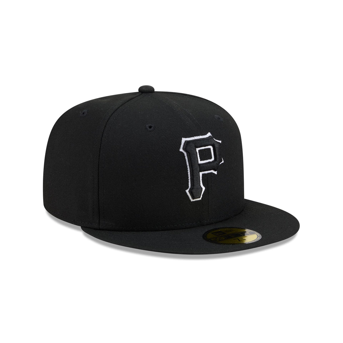 Pittsburgh Pirates Black and White Basic 59FIFTY Fitted Hat