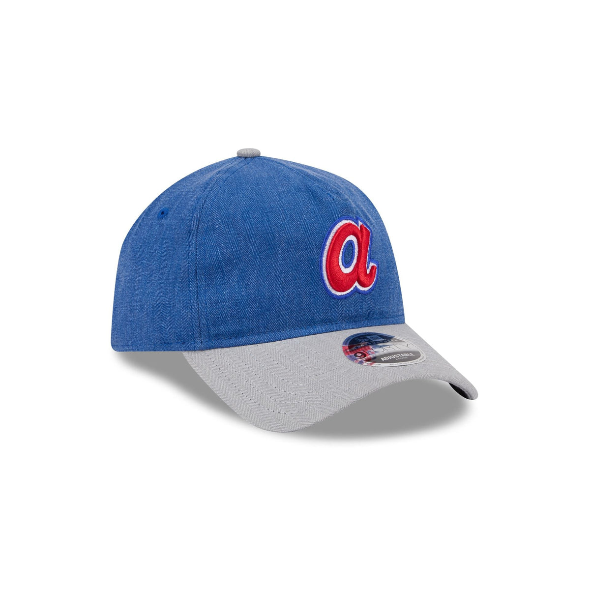 Atlanta Braves Herringbone Team Colors 9FORTY A-Frame Adjustable Hat
