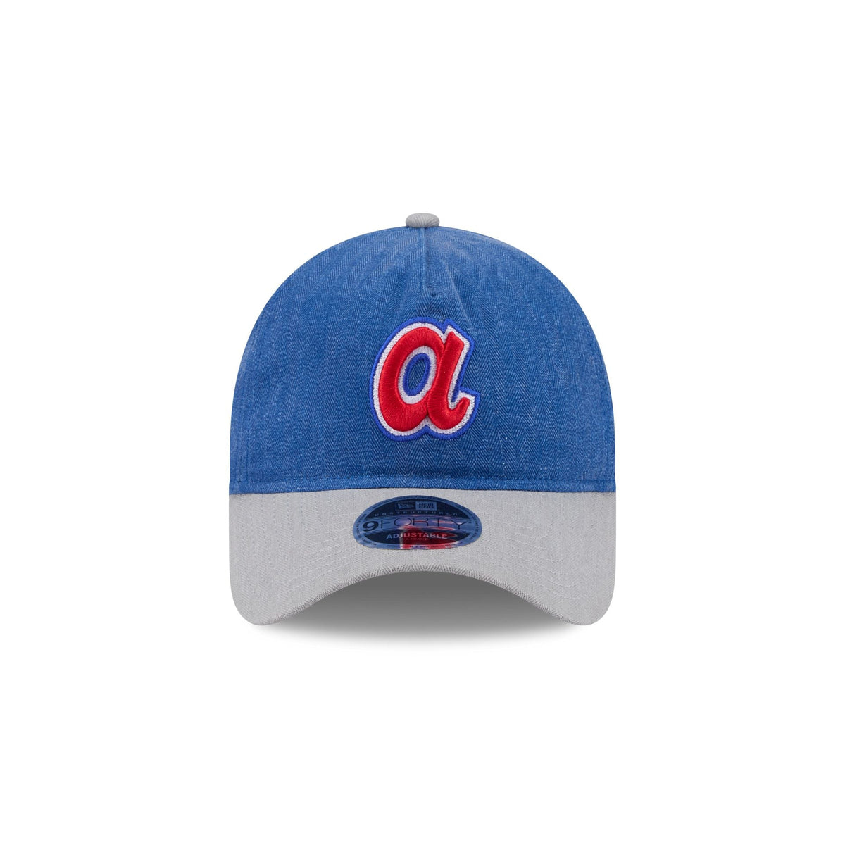 Atlanta Braves Herringbone Team Colors 9FORTY A-Frame Adjustable Hat