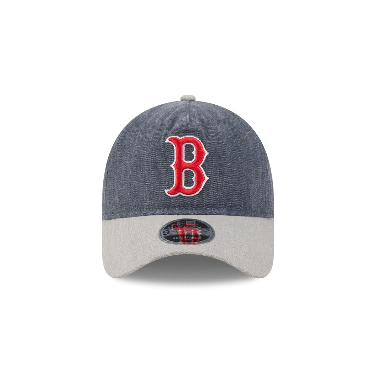 Boston Red Sox Herringbone Team Colors 9FORTY A-Frame Adjustable Hat