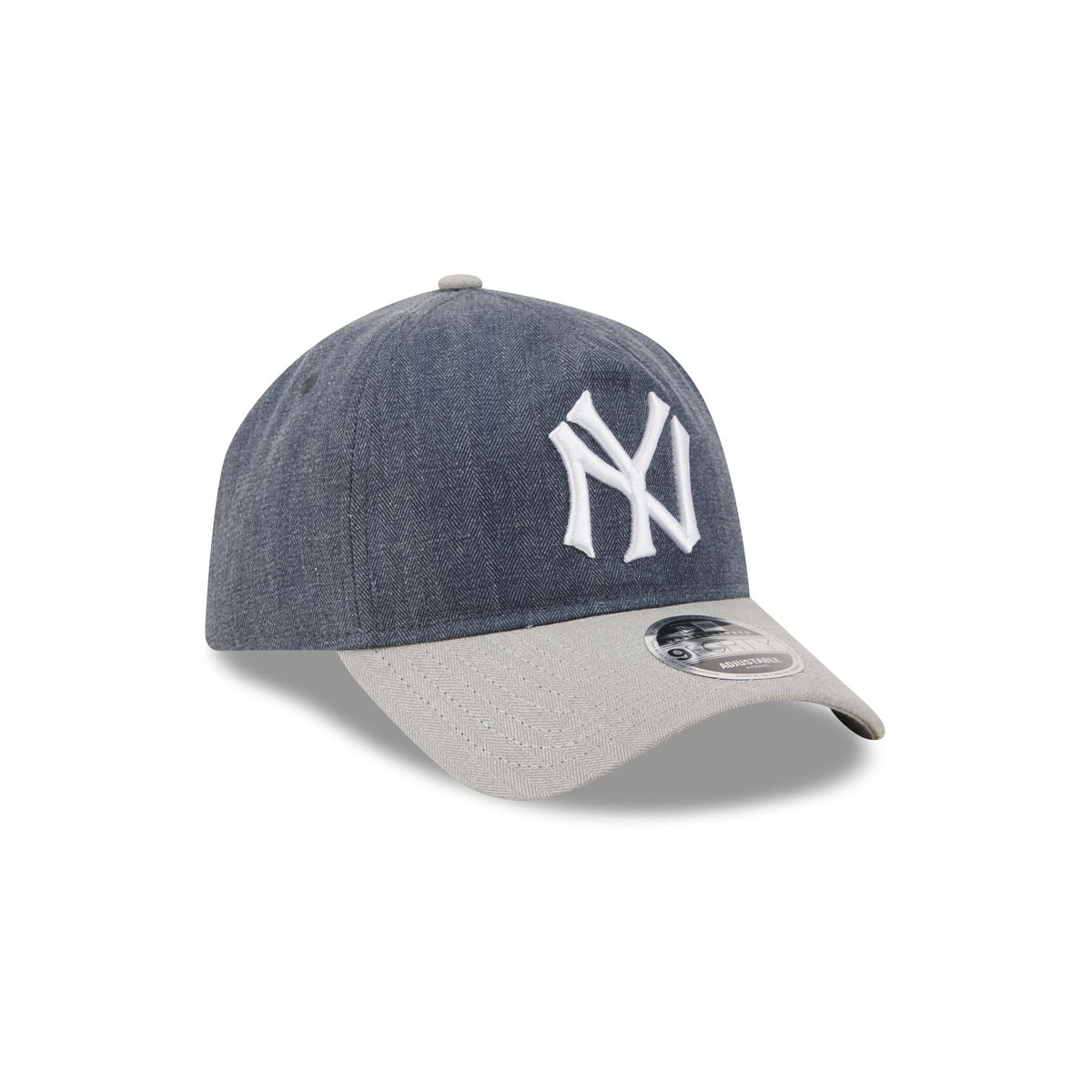 New York Yankees Herringbone Team Colors 9FORTY A-Frame Adjustable Hat