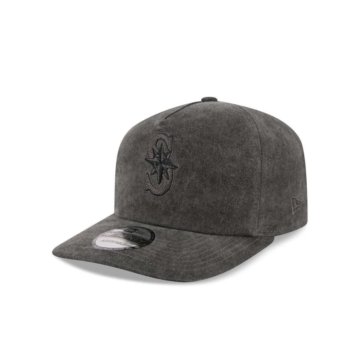 Seattle Mariners Black Pigment Dye 19TWENTY Snapback Hat