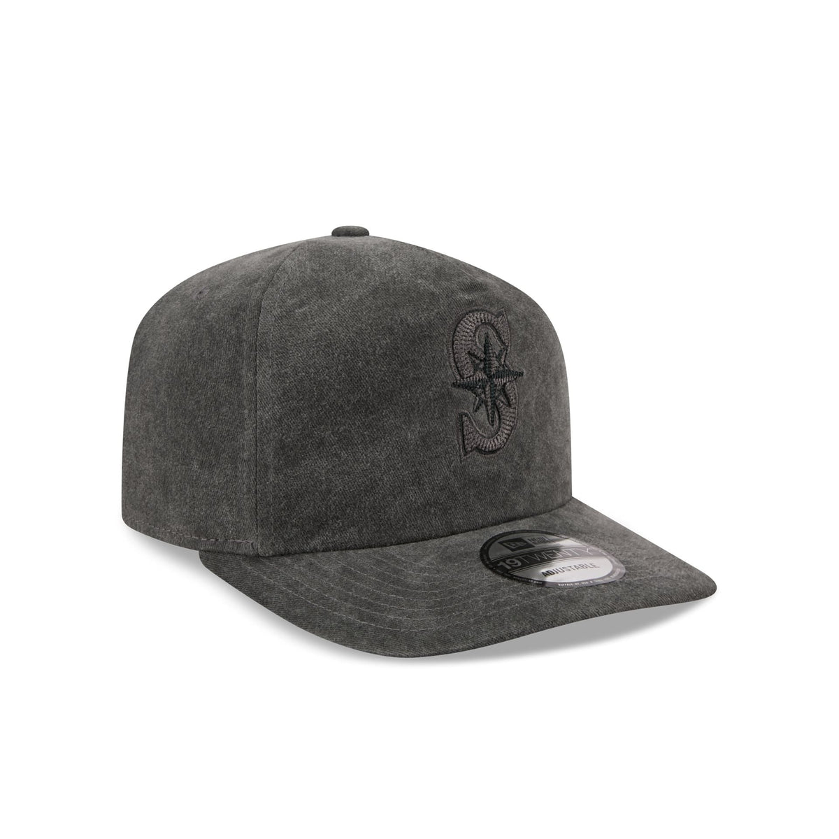 Seattle Mariners Black Pigment Dye 19TWENTY Snapback Hat