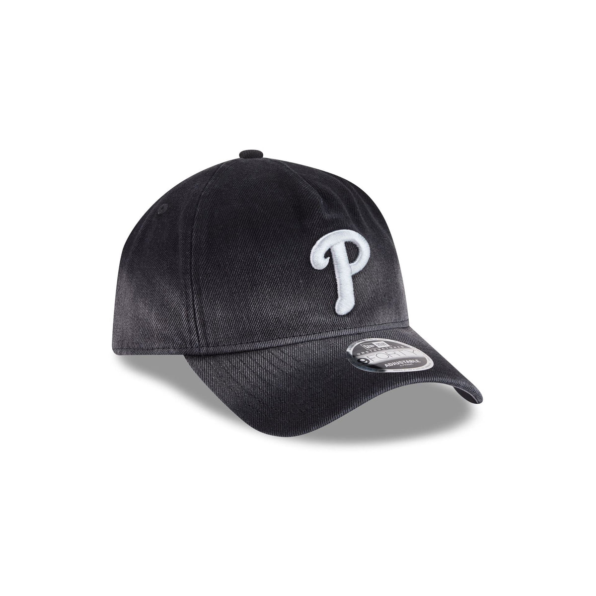 Philadelphia Phillies Washed Black Denim 9FORTY A-Frame Unstructured Snapback Hat