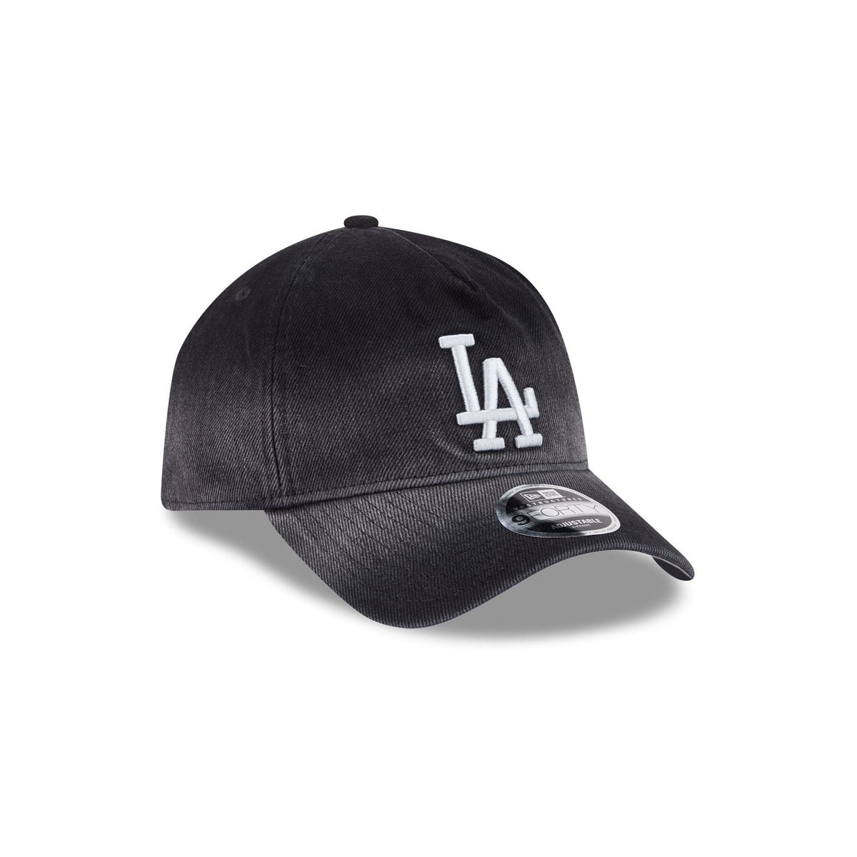 Los Angeles Dodgers Washed Black Denim 9FORTY A-Frame Unstructured Snapback Hat
