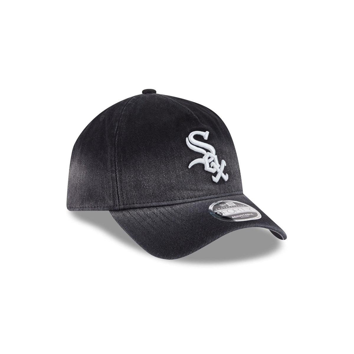 Chicago White Sox Washed Black Denim 9FORTY A-Frame Unstructured Snapback Hat