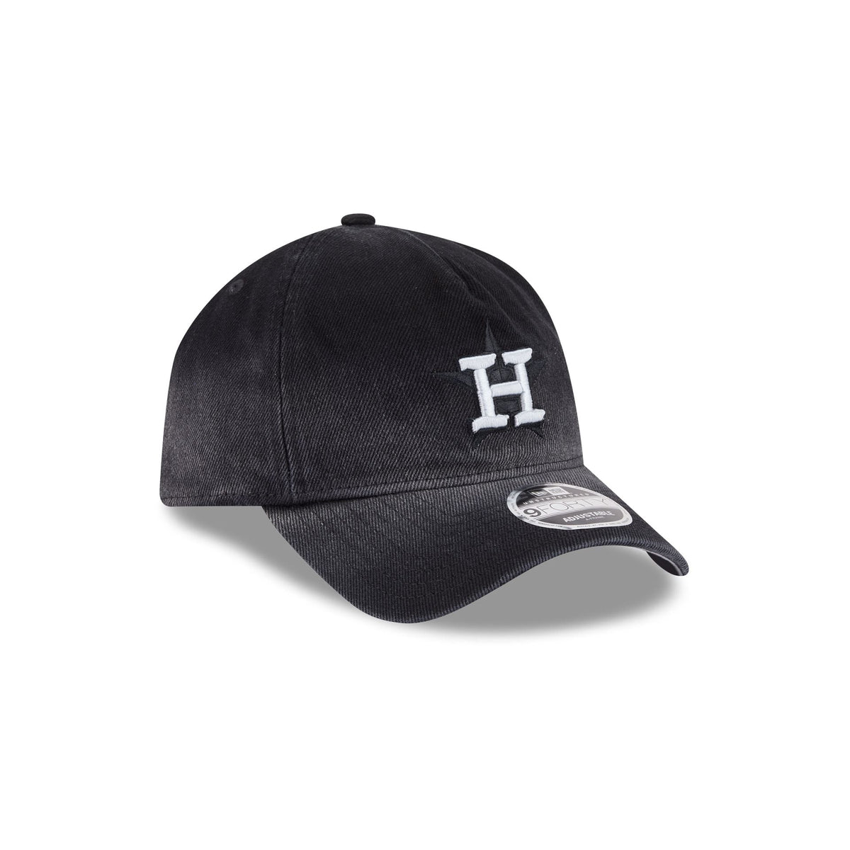 Houston Astros Washed Black Denim 9FORTY A-Frame Unstructured Snapback Hat