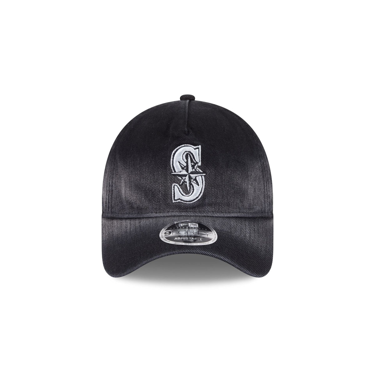 Seattle Mariners Washed Black Denim 9FORTY A-Frame Unstructured Snapback Hat