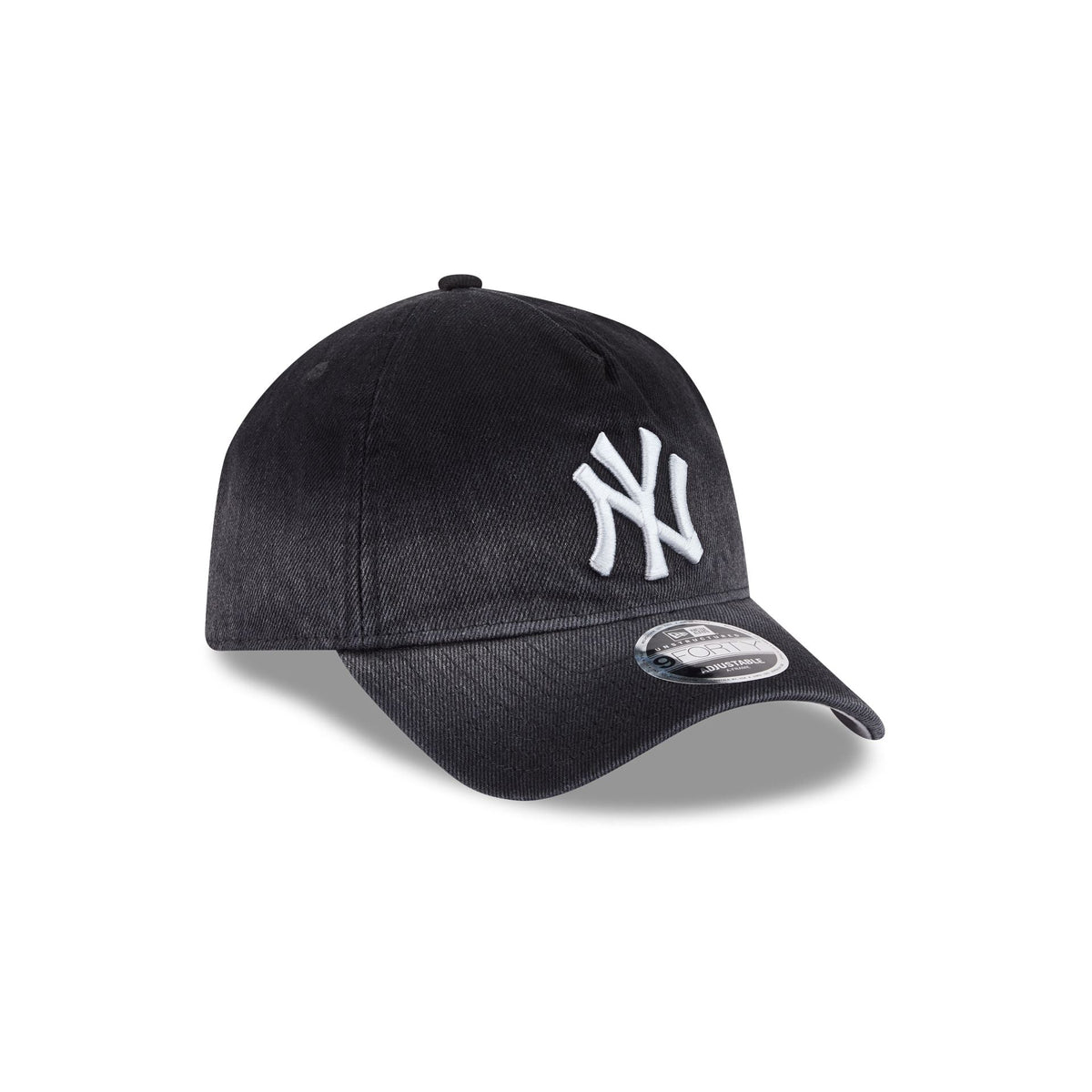 New York Yankees Washed Black Denim 9FORTY A-Frame Unstructured Snapback Hat