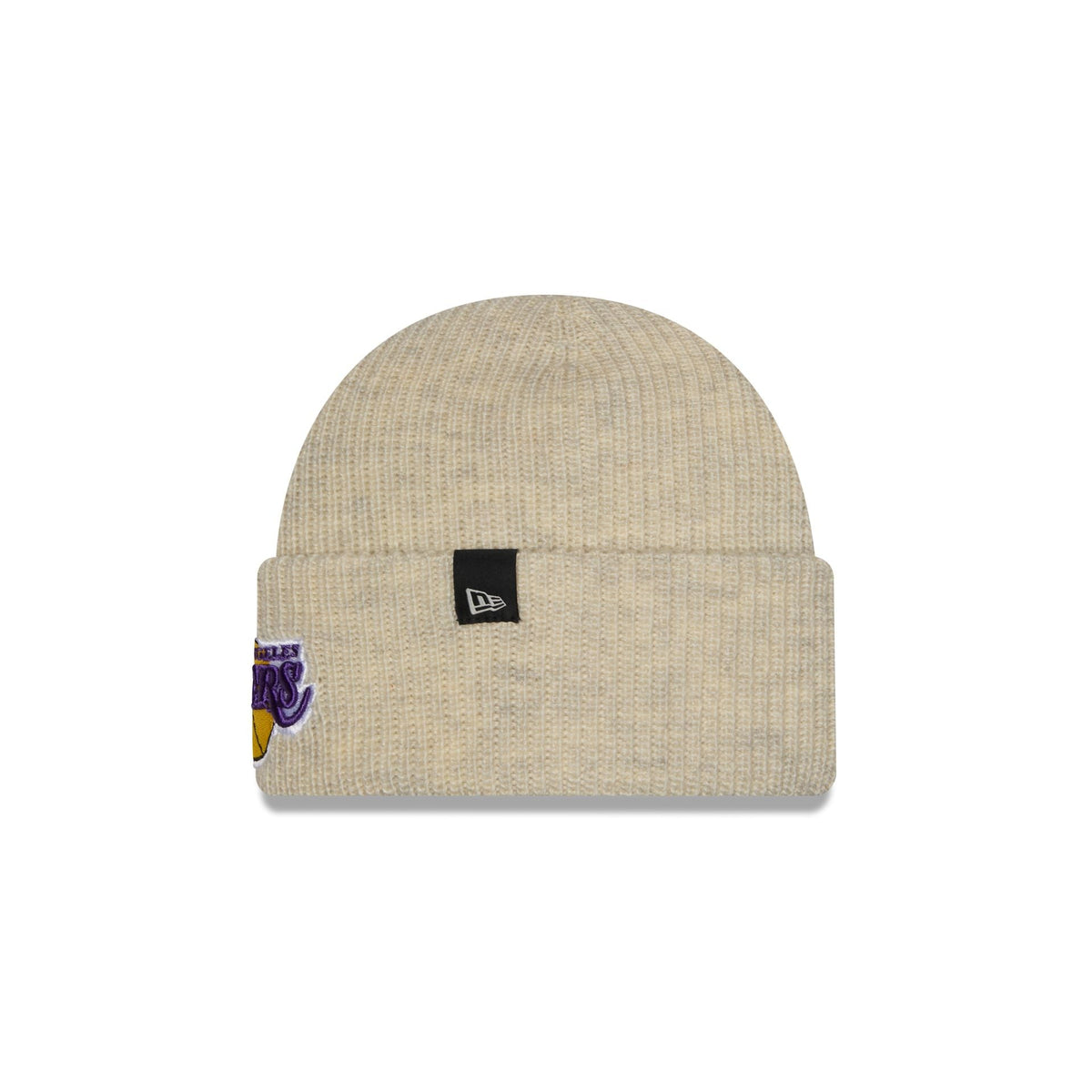 Los Angeles Lakers Woolen Heather Gray Short Cuff Knit Beanie Hat