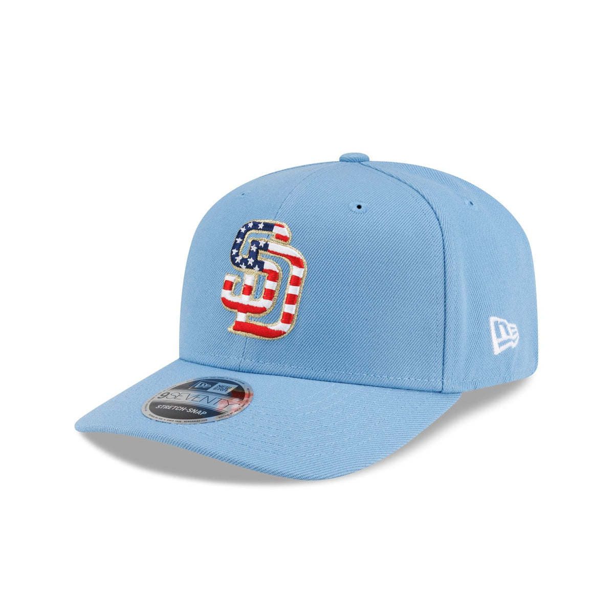 San Diego Padres Red. White & Blue 9SEVENTY Stretch-Snap Hat